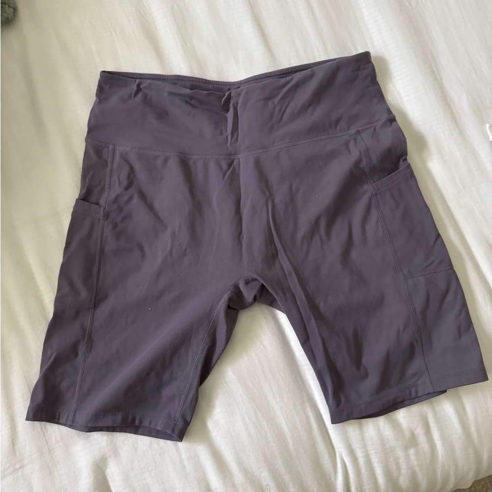 Baleaf Purple High-Waisted Biker Shorts